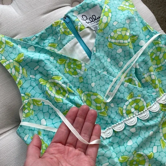 LILLY PULITZER cotton turtle vintage sleeveless dress - Picture 12 of 12